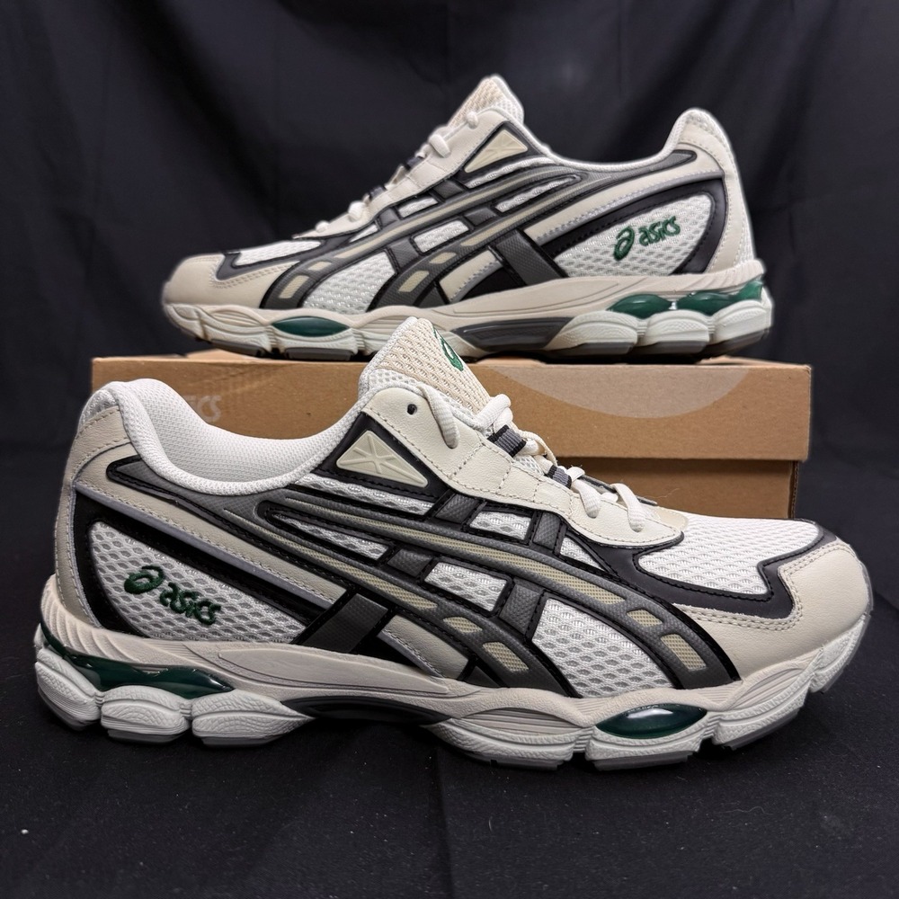 Size 10 Men's ASICS Gel NYC 2055 Pale Oak Truffle Grey Sneaker (1203A542-200)